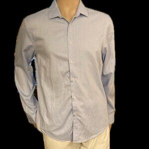Light Blue Zara Man Collar Shirt Slim Fit USA XL/ Mex 44